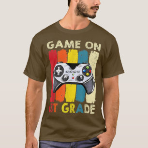 Spiel auf 1. Stufe Entsperrtes Videospiel Zurück T T-Shirt