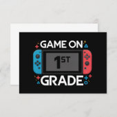 Spiel auf 1. Stufe Zurück zur Schule Funny Gamer Dankeskarte (Vorne/Hinten)