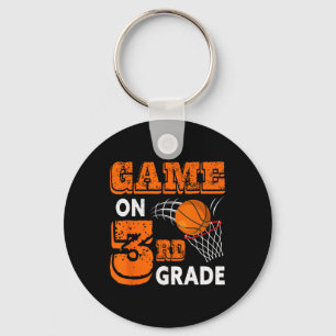 Spiel auf 3. Klasse Basketball zurück zum Schulspa Schlüsselanhänger