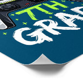 Spiel auf 7. Klasse lustig Zurück zur Schule Gamer Poster (Ecke)