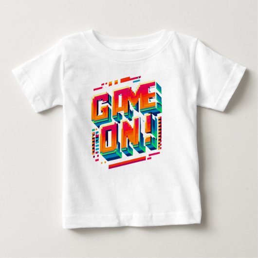 Spiel auf baby t-shirt (Vorderseite)