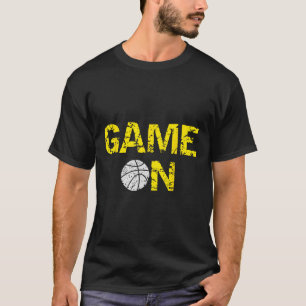 Spiel auf Basketball; Blue Black Yellow Gold Team  T-Shirt