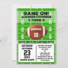 Spiel auf Boys Fußball Geburtstagsparty Einladung