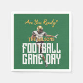 Spiel auf dem Fußball-Spieler auf dem Green Serviette (Vorderseite)