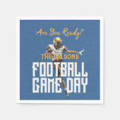 Spiel auf dem Fußball-Spieler in Blue Serviette (Vorderseite)