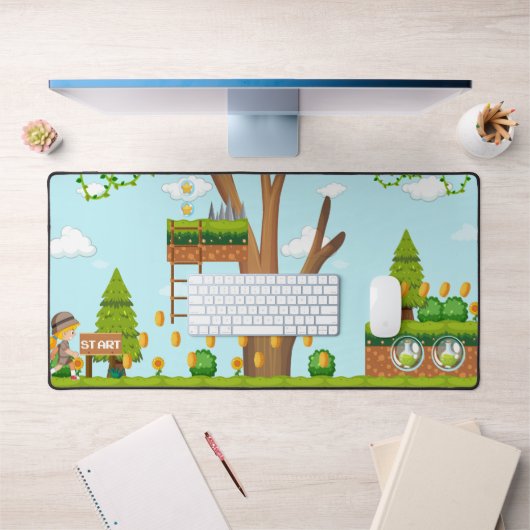 Spiel auf dem Hintergrund Sidescroller Schreibtisc Schreibtischunterlage (Büro 1)