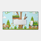 Spiel auf dem Hintergrund Sidescroller Schreibtisc Schreibtischunterlage (Tastatur & Maus)