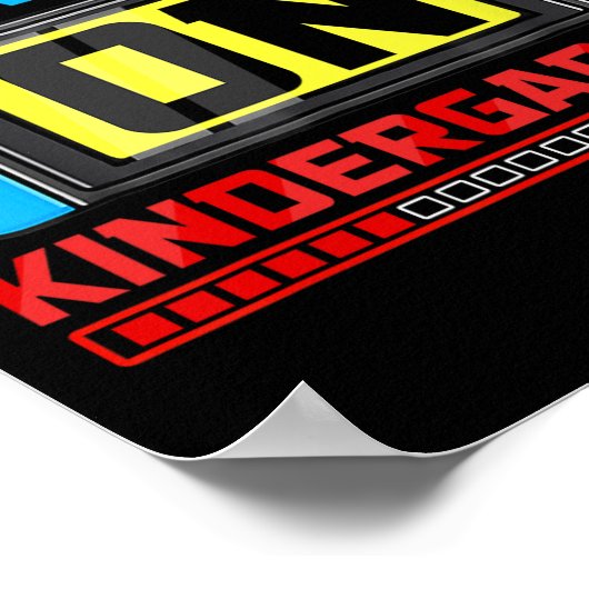 Spiel auf dem Kindergarten Gamer zurück zur Schule Poster (Ecke)