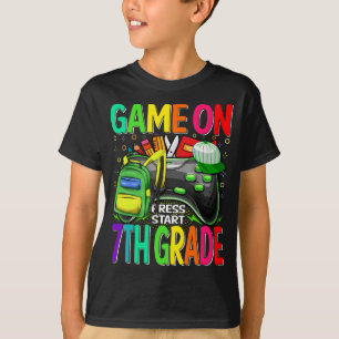 Spiel auf der siebten Stufe des ersten Tages Gamer T-Shirt