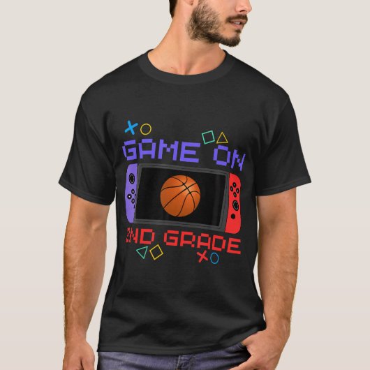 Spiel auf der zweiten Klasse Basketball Zurück zur T-Shirt (Vorderseite)
