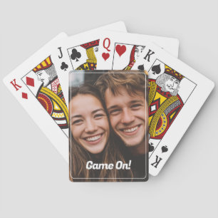 Spiel auf familiärem Foto Spielkarten