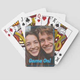 Spiel auf familiärem Foto Spielkarten