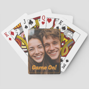 Spiel auf familiärem Foto Spielkarten