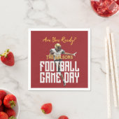 Spiel auf Fußball Spieler in Rot Serviette (Beispiel)