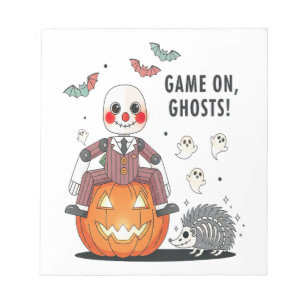 Spiel auf Geister Halloween Notizblock