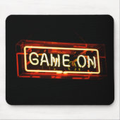 Spiel auf Neon Sign Sport Gaming Gamer Mousepad (Vorne)