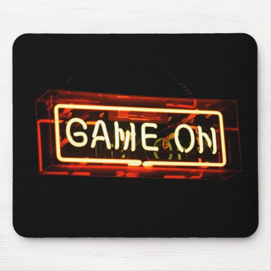 Spiel auf Neon Sign Sport Gaming Gamer Mousepad (Vorne)