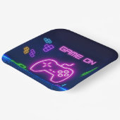 Spiel auf Neonrosa, grüne Paper-Teller Pappteller (Gewinkelt)