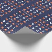 Spiel auf orange kundenspezifischem Geburtstag Geschenkpapier (Ecke)