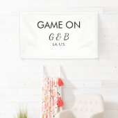 Spiel auf Pärchen Namen Hochzeitsfeier Platz Stadt Banner (Insitu)