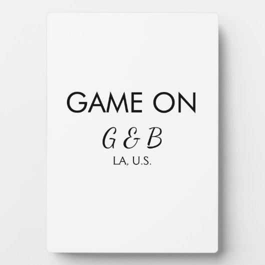 Spiel auf Pärchen Namen Hochzeitsfeier Platz Stadt Fotoplatte (Vorderseite)