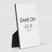 Spiel auf Pärchen Namen Hochzeitsfeier Platz Stadt Fotoplatte (Seite)