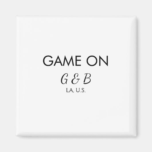 Spiel auf Pärchen Namen Hochzeitsfeier Platz Stadt Magnet (Vorne)