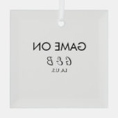 Spiel auf Pärchen Namen Hochzeitsfeier Platz Stadt Ornament Aus Glas (Rückseite)