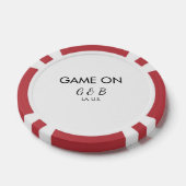 Spiel auf Pärchen Namen Hochzeitsfeier Platz Stadt Pokerchips (Einzeln)