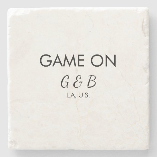 Spiel auf Pärchen Namen Hochzeitsfeier Platz Stadt Steinuntersetzer (Vorderseite)