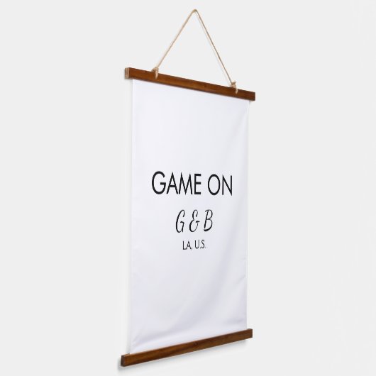 Spiel auf Pärchen Namen Hochzeitsfeier Platz Stadt Wandteppich Mit Holzrahmen (Gewinkelt)