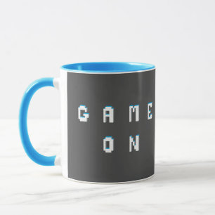 Spiel auf Retro-Pixel-Textgrafik Tasse
