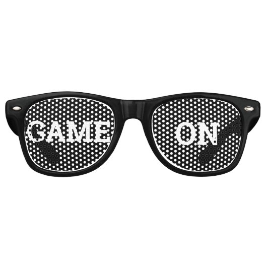 SPIEL AUF Retro-Schatten / Fun-Party-Sonnenbrille Partybrille (Vorderseite)