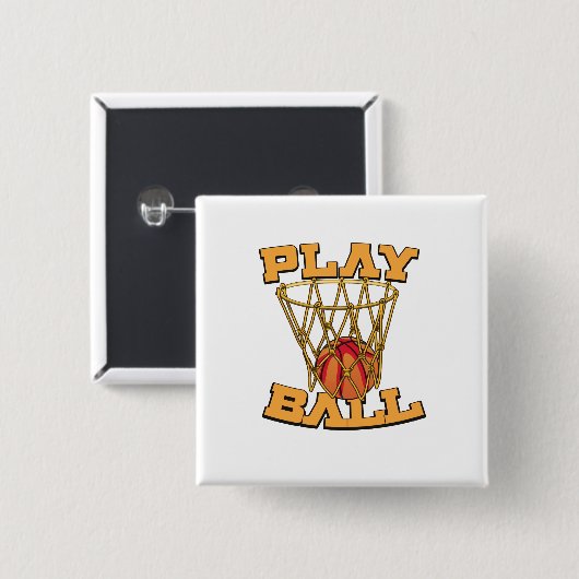 Spiel Ball Basketball. Button (Vorne & Hinten)