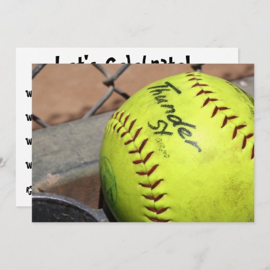 Spiel Ball! Einladung (Vorne/Hinten)