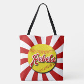 Spiel-Ball! Rote u. weiße Softball-Tasche Tasche (Rückseite)