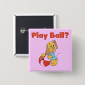 Spiel-Ball-T-Shirts und Geschenke Button (Vorne & Hinten)
