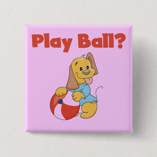 Spiel-Ball-T-Shirts und Geschenke Button (Vorderseite)