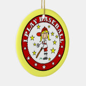 Spiel-Baseball-T-Shirts und Geschenke des Keramikornament (Rechts)