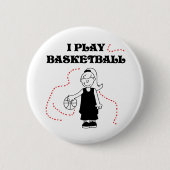 Spiel-Basketball des Mädchen-I Button (Vorderseite)