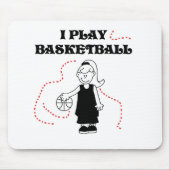 Spiel-Basketball des Mädchen-I Mousepad (Vorne)