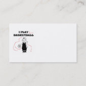 Spiel-Basketball-T - Shirts und Geschenke des Visitenkarte (Rückseite)