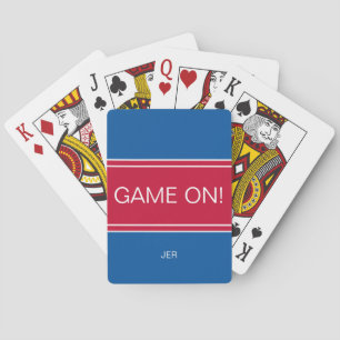 SPIEL BEGINNT Lustige Zitate Cute Custom Monogramm Spielkarten