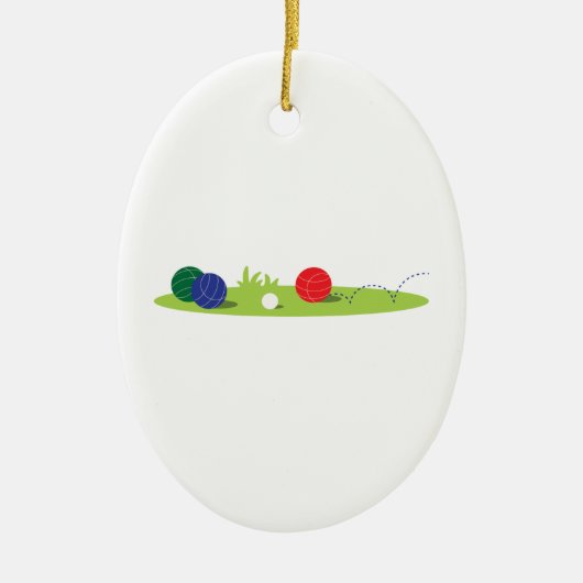 Spiel Bocce Keramik Ornament (Vorne)