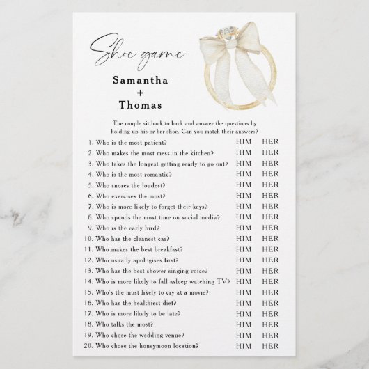 Spiel Bow and Ring Brautparty Shoe (Vorderseite)