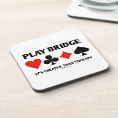 Spiel-Brücke ist es billiger als Therapie Getränkeuntersetzer (Linke Seite)