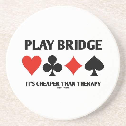 Spiel-Brücke ist es billiger als Therapie Untersetzer (Vorne)