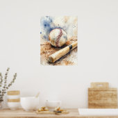 Spiel das Baseball-Spiel Poster (Küche)
