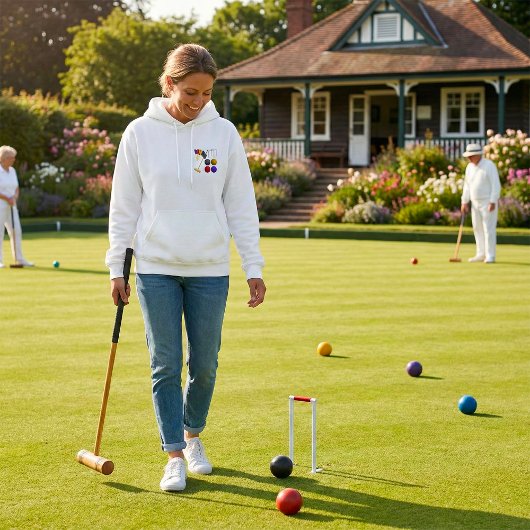 Spiel der Croquet Womens Jacket Hoodie