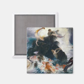 Spiel der Nereiden, 1886 von Arnold Bocklin Magnet (Vorderseite/Rückseite)